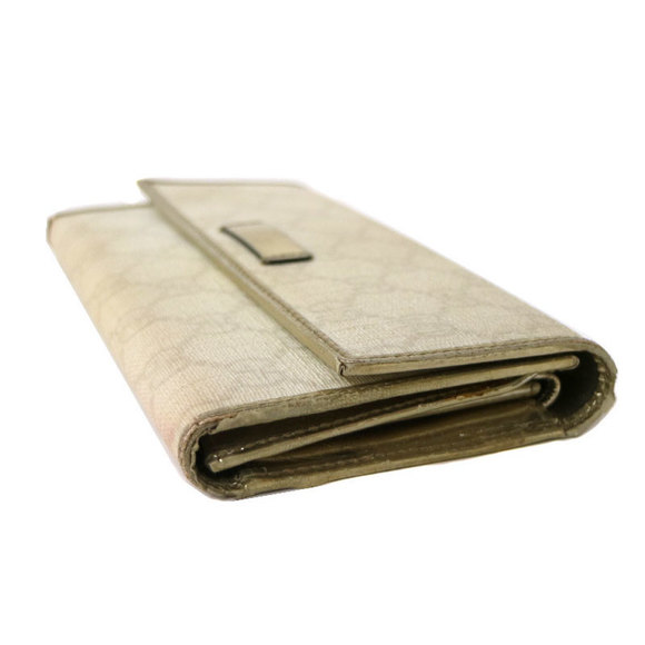 Gucci Canvas Cream GG Long Wallet Tri - Picture 1 of 6